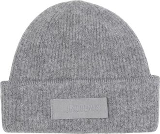 Jacquemus Le Bonnet Gros Grain - unisex - Hoeden - Grijs - ONE Size - Wol - Accessoires