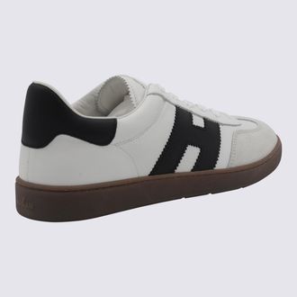 Hogan Colour-Block Leather Sneakers - White