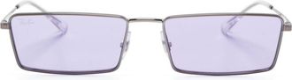 Ray-Ban Emy Bio-Based rectangle sunglasses - unisex - Metal - 59 - Silver