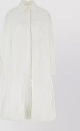 Jil Sander poplin shirt dress back pleat detail