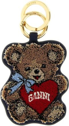 Ganni Joy Bear Keyring - Dames - Sleutelhangers & Tashangers - Veelkleurig - ONE Size - Leer - Accessoires