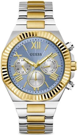 Guess Co stainless steel quartz 44mm - men - Mineral Glass/stainless steel - One Size - Blue