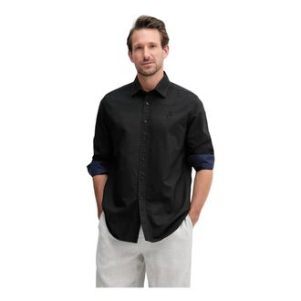 Karl Lagerfeld Katoenen Shirt - Heren - Casual Overhemden - Zwart - XL - Katoen - Overhemden