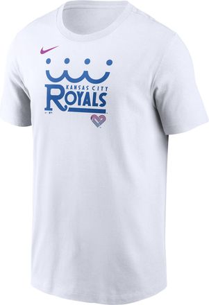 Nike Kansas City Royals City Connect Wordmark Nike Mens MLB T-Shirt in White | N19910AROY-APT