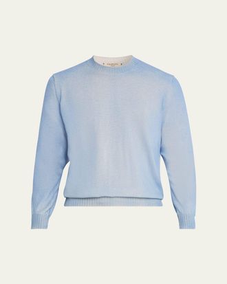 Fioroni Cashmere Mens Duvet Cashmere Crewneck Sweater