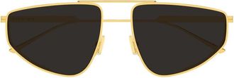 Bottega Veneta Aviator Zonnebrillen - Dames - Zonnebrillen - Geel - 59 MM - Nylon - Accessoires