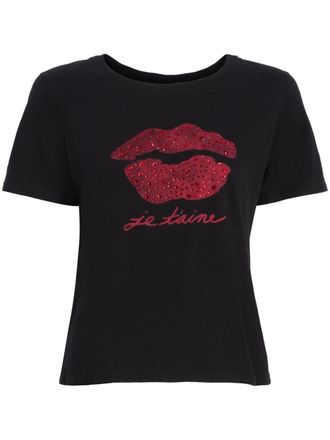 Cinq &agrave; Sept Kisses Je TAime T-shirt - Zwart