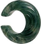 Awe Inspired Carved Stone Ear Cuff in Green Jade at Nordstrom