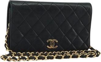 Chanel Pre-owned Cross Body Bags, female, Black, Size: ONE SIZE Pre-owned Cross Body Bag