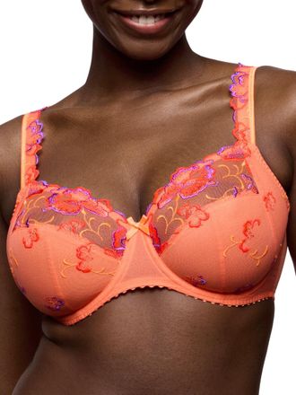 Prima Donna Womens Devdaha Full Cup Bra Sunset Blush - Orange Polyamide - Size 40G