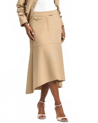 Derek Lam Nicolette Midi Skirt In Camel
