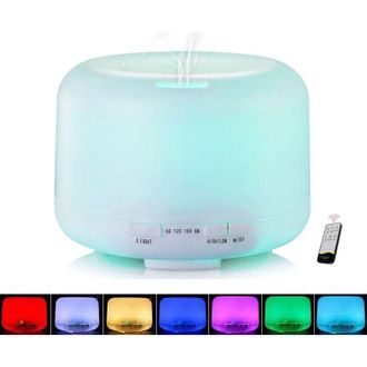 OEM Humidificador De Aromaterapia Con Luz Led De 7 Colores, Humidificador Ultras&oacute;nico, Difusor De Aceites Esenciales Con Mando A Distancia