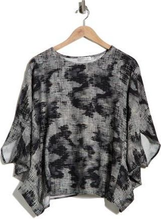 Patrizia Luca Printed Cocoon Top in Black at Nordstrom Rack