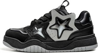 Generic Mens Chunky Sneakers Y2K Retro Star Shoes Walking Sneakers for Men Casual Walking Shoes Size 6-8.5 Black