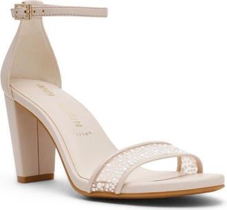 Anne Klein Kourtney Ankle Strap Sandal in Bone at Nordstrom, Size 7