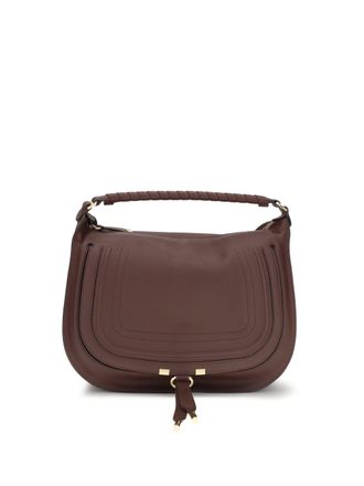Chlo&eacute; Womens Shoulder Bag Marcie Dark Velvet Calfskin Calf Leather