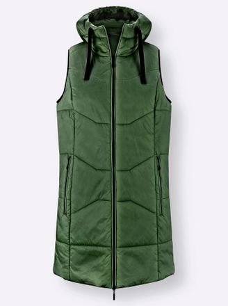 Casual Looks Steppweste CASUAL LOOKS, Damen, Gr. 36, gr&uuml;n (moos), 100% Polyamid, Wattierung:100% Polyester, unifarben, Westen Steppweste