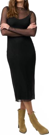 Bloomingdale's Layered Mesh Dress In Black