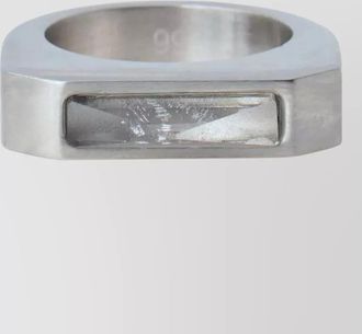Rick Owens brass rectangular ring