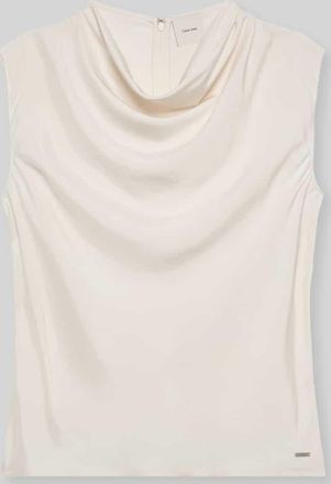 Calvin Klein Regular Fit Blusentop aus Viskose in Sand, Gr&ouml;&szlig;e XL