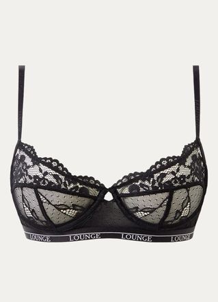 Lounge Blossom Balcony Bra - Black - 30 / DD