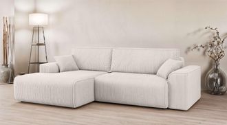 HOME AFFAIRE Ecksofa »Santenay mit Bettfunktion und Bettkasten, Masse: B/T/H 266/164/90 cm« L-Form mit Wellenfederung, Schlaffläche: 140x213 cm, auch in Cord