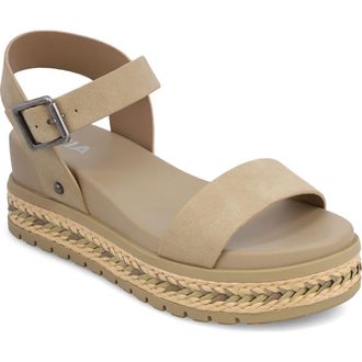 Mia Kiera Ankle Strap Platform Wedge Sandal at Nordstrom, Size 8.5