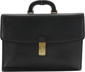 Bally Pre-owned Aktetas - Heren - Vintage Handtas - Zwart - ONE Size - Leer - Vintage