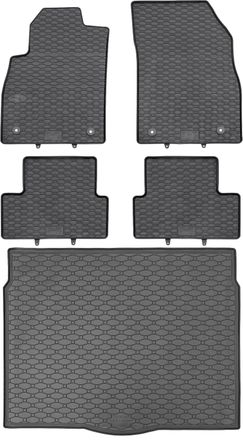 OEM Opel Astra Iv J Hatchback De 09.2010 A 03.2016 Set - Alfombrillas De Goma Para Coche + Alfombrilla Para Maletero