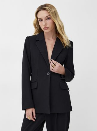 Icone Womens Chic cinched twill Blazer Jacket