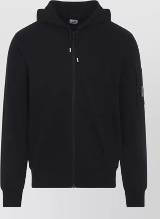 C.P. Company hooded jacket arm pocket ribbed cuffs