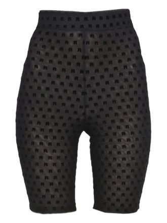 Rotate logo-pattern shorts - women - Fabric - 40 - Black
