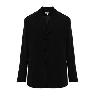 Loewe Wolblazer met open revers - Dames - Jassen - Zwart - Maat: XS Wol