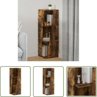 vidaXL vidaXL Ripiano in legno - Mensola laterale Rovere fum&eacute; 33 x 32 x 100,5 cm