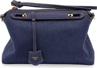 Fendi By The Way Denim Boston Bag