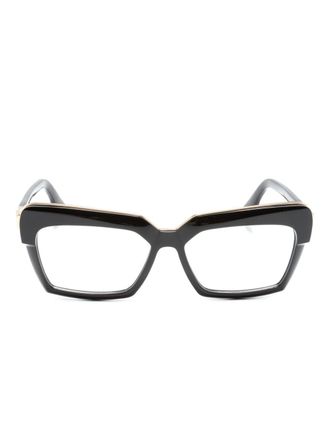 Cazal 5002 square-frame glasses - unisex - Acetate/Titanium - 54 - Black
