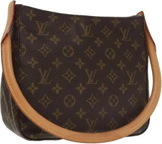 Louis Vuitton Tweedehands Canvas Louis Vuitton tassen - Dames - Vintage Schoudertas - Bruin - ONE Size - Vintage