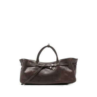 Margesherwood Grandma Buckled Leather Tote Bag
