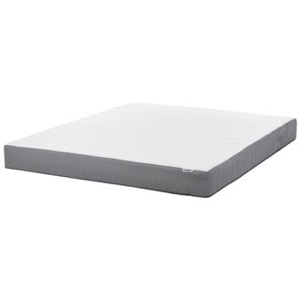 Beliani Colch&oacute;n De Muelles Ensacados Con Asas Relleno De Espuma Viscoel&aacute;stica Refrescante Duro Firmeza Alta Funda Extra&iacute;ble 7 Zonas Acolchado 160 X 200 Cm Flu