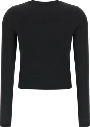 Alexander Wang Logo-Printed Long-Sleeve T-Shirt - Black