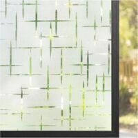 OEM L&aacute;mina Para Ventanas Con Dise&ntilde;o De Cruz, 75x200cm, L&aacute;mina Electrost&aacute;tica Sin Adhesivo, Protecci&oacute;n Uv, Pantalla De Privacidad Esmerilada, Pegatinas Dec