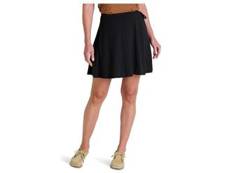 Toad&Co Freesia Wrap Skirt Womens Skirt Black : SM, Cotton/Elastane/Lyocell
