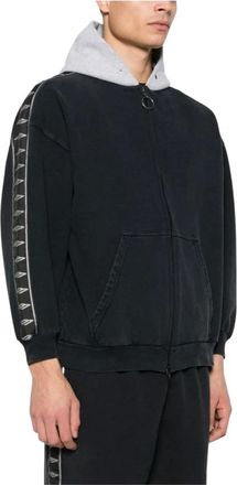Balenciaga Hoodies, male, Black, Size: M Classic Zip-Up Hoodie