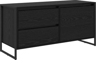 vidaXL Mobile Tv 100 X 36 X 49.5 Cm Rovere Nero Legno Ingegnerizzato Vidaxl