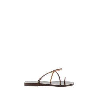 Ancient Greek Sandals Flat Sandals, female, Brown, Size: 10 US Flat Sandals