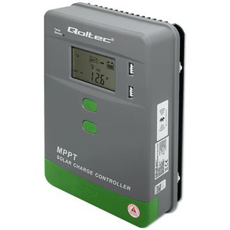 OEM Controlador De Carga Solar Qoltec Mppt Con Sensor De Temperatura De 30 A 12 V/24 V Lcd 2 Puertos Usb Bluetooth App Gel Lifepo4