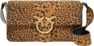 Pinko Slouchy Bag - Dames - Schoudertassen - Bruin - ONE Size - Leer - Tassen