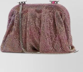 Benedetta Bruzziches embellished fabric small clutch bag