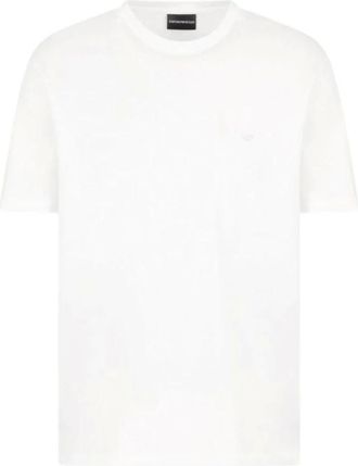 Emporio Armani Tops, Heren, Wit, M, Emporio Armani - Tops > T-Shirts
