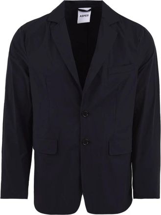 Aspesi Nylon Blazer Jacket - Heren - Blazers - Blauw - M - Nylon - Jassen